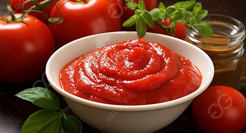 Pasos de procesamiento de pasta de tomate en fábrica